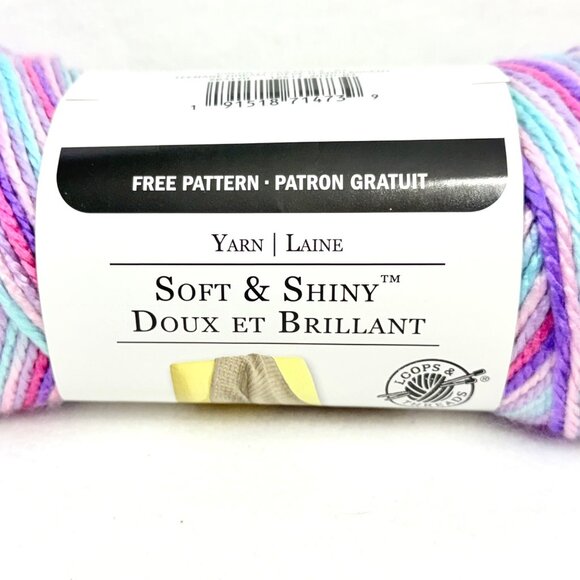 Loops & Threads Acrylic Soft & Shiny Yarn "Teenage Dream" - 3 Skeins Available - Picture 3 of 5